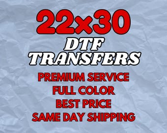 DTF Transfers, Ready to Press, Iron on Decals, Custom Direct to Film Prints