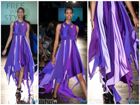 bluish purple dress