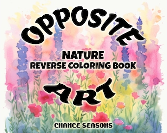 Libro para colorear de arte opuesto de la naturaleza al revés