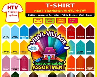 1 roll 12" Heat transfer vinyl thermal press T- Shirt film, crafts or sign cutter, HTV HPV NEONS  Vinyl Village