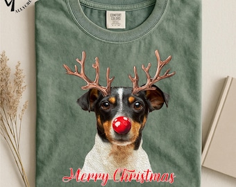Personalized Photo Pet Christmas Shirt, Christmas Dog T-Shirt, Cat Face Christmas Shirt, ustom Name Face Shirt, Christmas Gift