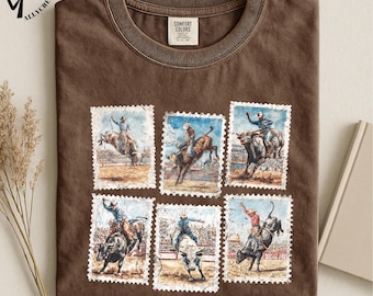Rodeo Bull Riding Shirt, Vintage Cowboy T Shirt, Western Graphic Tee, Country Rodeo Top, Comfort Colors Sweatshirt