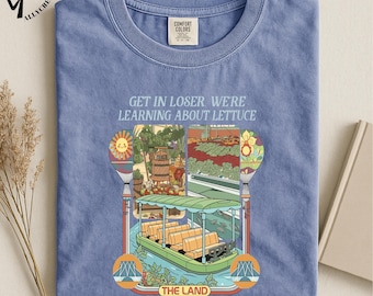 Funny Lettuce Quote T Shirt, Get In Loser Tee, Sarcastic Gardening Shirt, Plant Humor Graphic Tee, Vintage Style Sweater