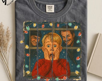 Comfort Colors® Home Alone Shirt, Kevin Mccallister Shirt, Holiday Movie Sweatshirt, Retro Christmas Characters T-shirt, Christmas Gift
