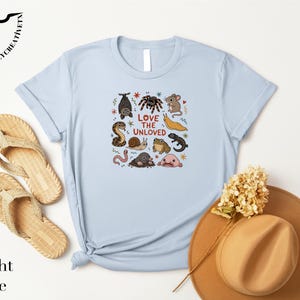 Love The Unloved T-Shirt, Cute Weird Animal Tee, Creepy Critter Shirt, Science Nerd Top, Animal Lover Graphic T-Shirt image 4
