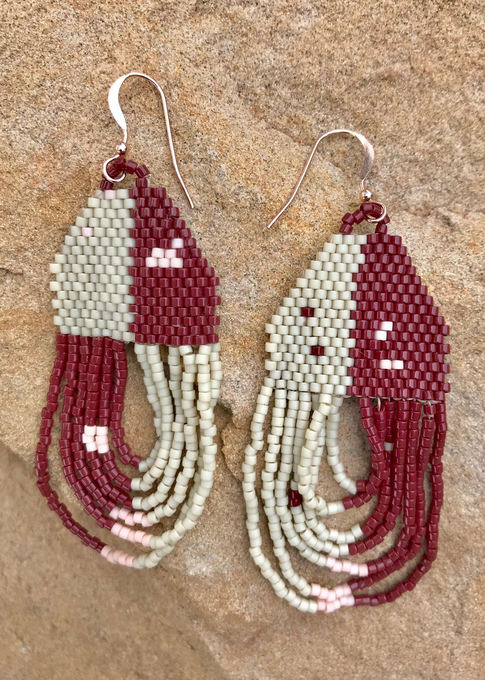 Seed Bead Earrings Etsy