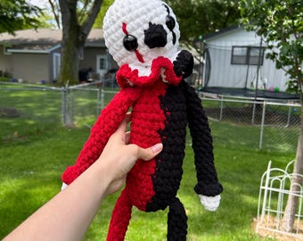 Handmade Crochet Clown Plushie