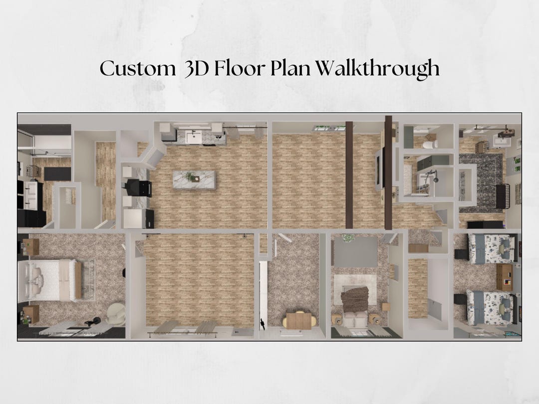 3d Floor Plan Walkthrough Etsy