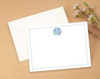 Personalized Monogram Notecards: Custom Stationery Gift (5.5" x 4")