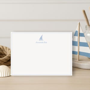 Personalized Sailboat Notecards: Custom Nautical Stationery