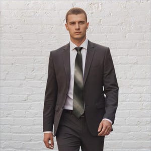 slim fit dress slacks Joseph & Feiss White Non-Iron Dress Shirt
