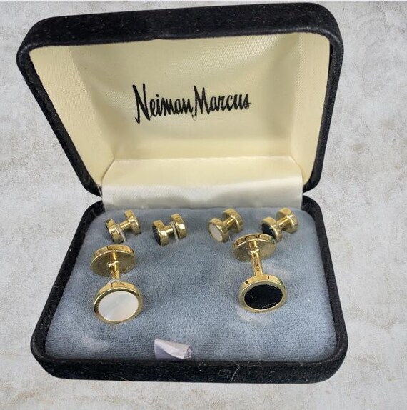 NEIMAN MARCUS -- Cuff Links & Tuxedo Studs, Gold … - image 3