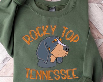 Rocky Top Tennessee Football Sweatshirt - Smokey Vols Football Fan Shirt - Tennessee Vols Fall Sweater - Tennessee Preppy Mascot Tee