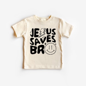 Christian Toddler Shirt, Jesus Saves Bro Kids T-Shirt, Jesus Kids Tee, Retro Kids Shirt, Toddler & Youth Tee