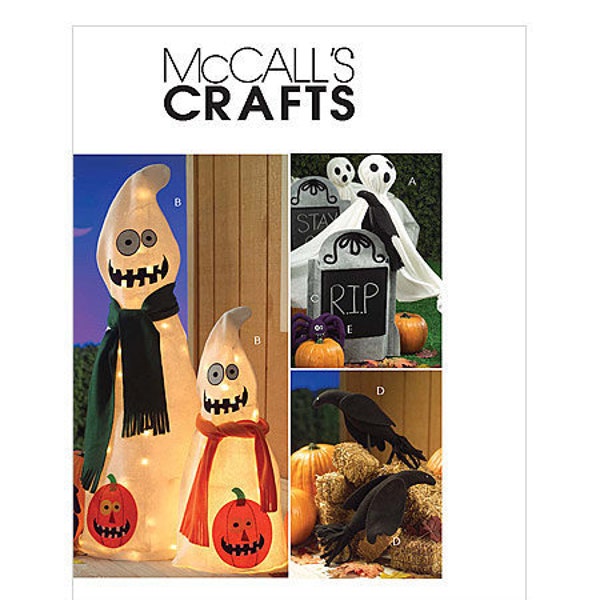 Sew & Make McCall's M5488 SEWING PATTERN - Outdoor Halloween Decorations Ghosts Tombstones