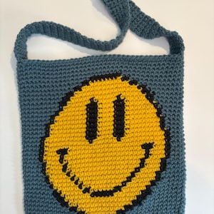 Crochet Smiley Tote (Customizable)