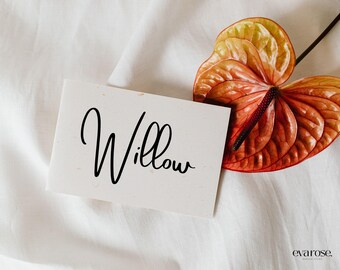 Elegant Wedding Place Cards Template Modern Wedding Name Cards Editable Elegant Seating Cards Flat or Foldable Wedding Place Cards