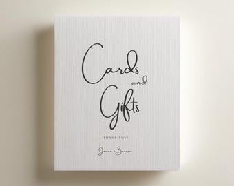 Wedding Cards and Gifts Sign Template: Modern Calligraphy (Digital Download)