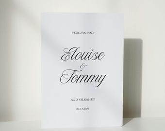 Engagement Party Welcome Sign Template Modern Engagement Party Sign Customisable Sign for Engagement Party Printable Minimal