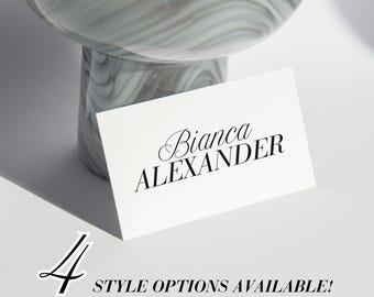 Elegant Wedding Place Card Template: Customizable Seating Cards (Digital Download)