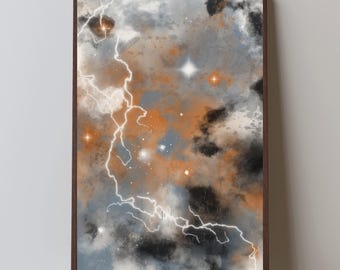 First Strike Abstract Art Print | Stormlight Series | Modern Celestial Wall Art (Digital Download)