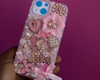 custom resin phone case - girly