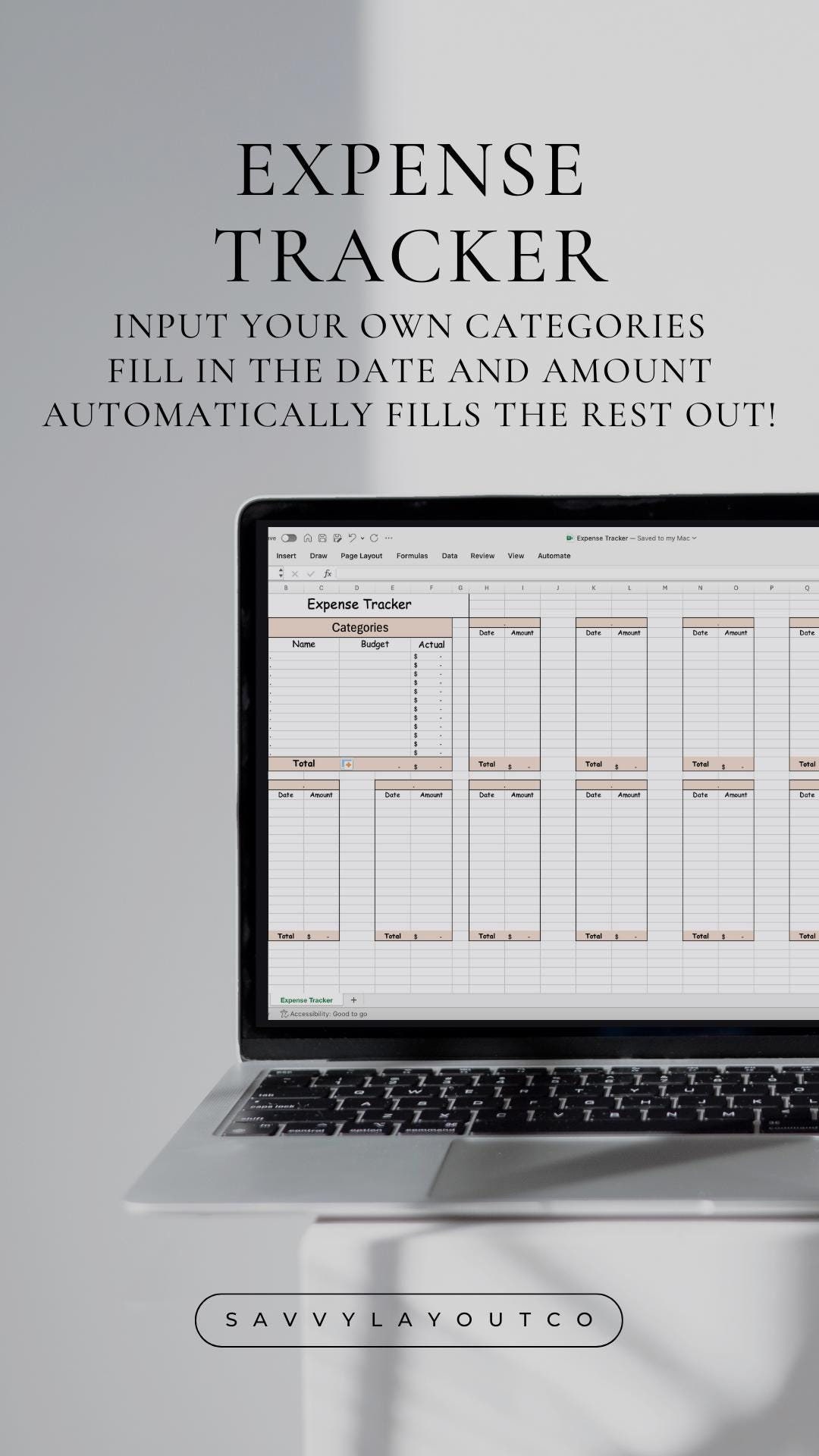 Expense Tracker Template - Etsy