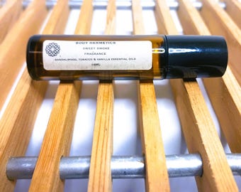 Sandalwood tobacco vanilla handmade perfume fragrance natural skin roller ball moisturizing spa essential oil 10ml great gift long lasting