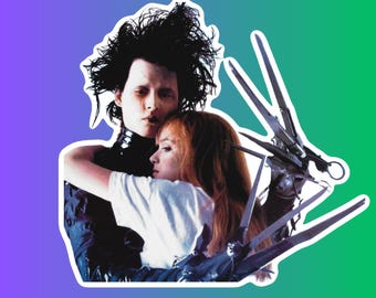 Edward Scissorhands Sticker – Tim Burton, Pop Culture, Movie Lover, Film Sticker, Quirky Art, Vinyl Decal