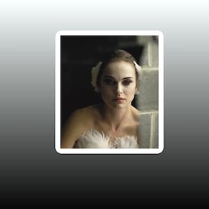 Black swan Movie Sticker Natalie Portman – Horror Film Fan Art, Minimalist Design, Movie Merchandise, Unique Gift for Movie Lovers