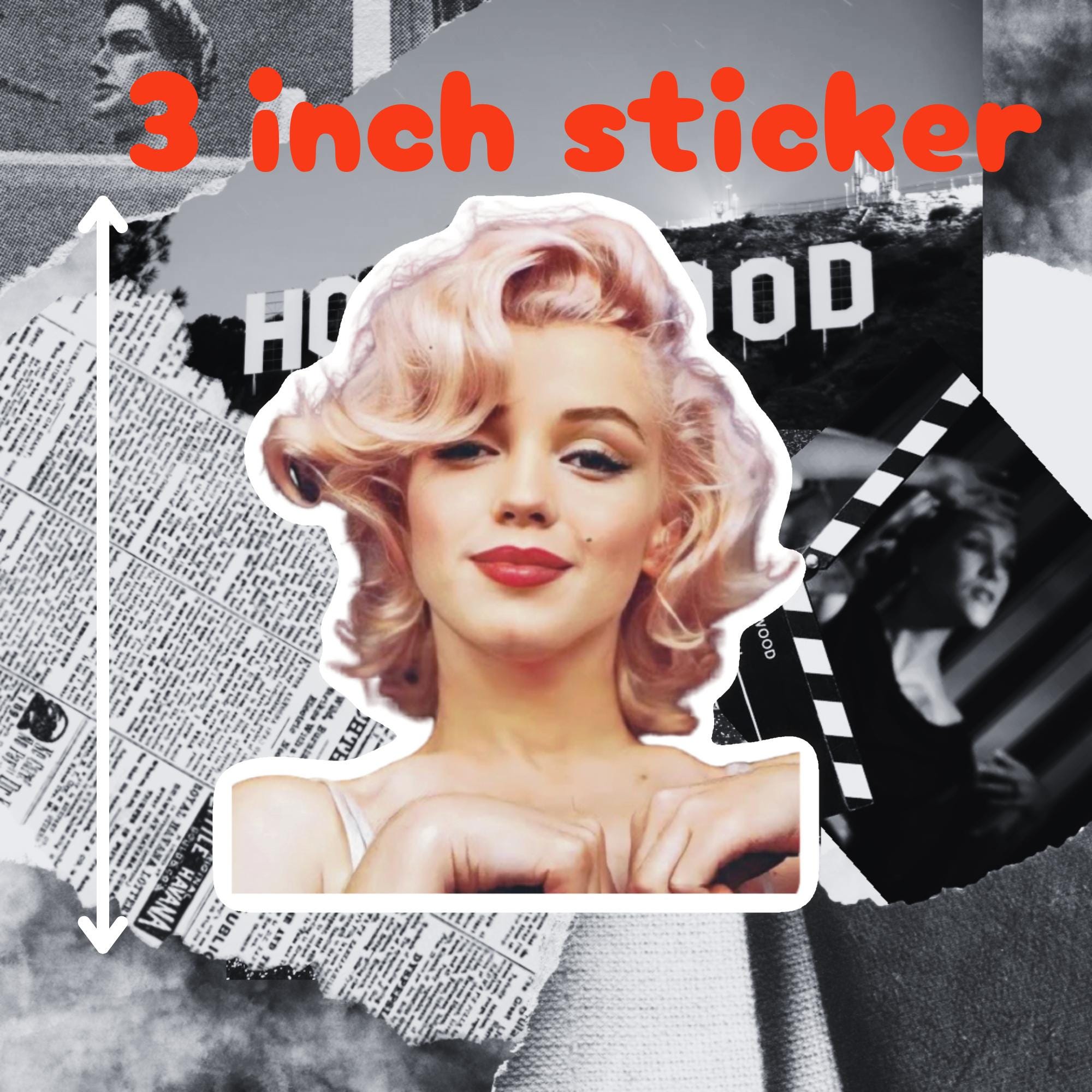 Marilyn Monroe Sticker | Classic Actress | Golden Age of Hollywood ...