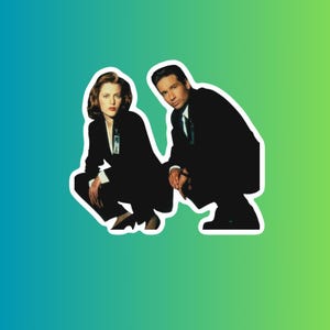 X-Files Sticker | Mulder and Scully | 3 Inch Pop Culture Decal | UFO, Conspiracy, Paranormal Fans