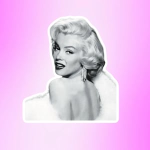 Marilyn Monroe Sticker | Classic actress | Golden age of Hollywood | movie gift