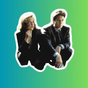 X-Files Sticker | Mulder and Scully | 3 Inch Pop Culture Decal | UFO, Conspiracy, Paranormal Fans