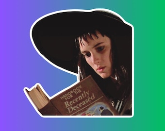Pegatina de Beetlejuice / Pegatina de película / cultura pop / Winona Ryder / Película de Tim Burton