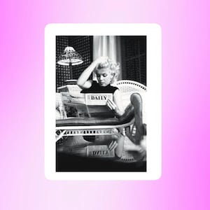 Marilyn Monroe Sticker | Classic actress | Golden age of Hollywood | movie gift