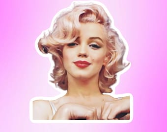 Marilyn Monroe Sticker | Classic actress | Golden age of Hollywood | movie gift