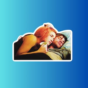 Pegatina Eterno resplandor de una mente sin recuerdos: ¡sumérgete en el mundo de ensueño de Clementine y Joel!