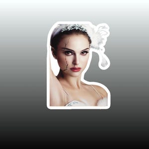 Black swan Movie Sticker Natalie Portman – Horror Film Fan Art, Minimalist Design, Movie Merchandise, Unique Gift for Movie Lovers