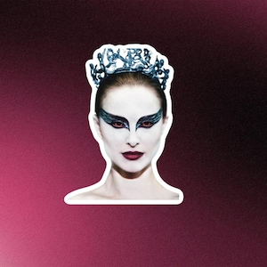 Black swan Movie Sticker Natalie Portman – Horror Film Fan Art, Minimalist Design, Movie Merchandise, Unique Gift for Movie Lovers