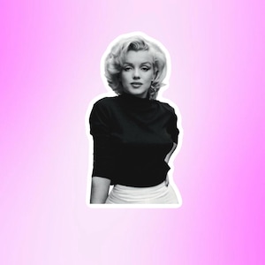 Marilyn Monroe Sticker | Classic actress | Golden age of Hollywood | movie gift