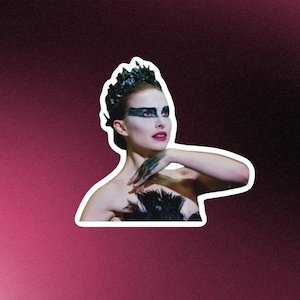 Black swan Movie Sticker Natalie Portman – Horror Film Fan Art, Minimalist Design, Movie Merchandise, Unique Gift for Movie Lovers