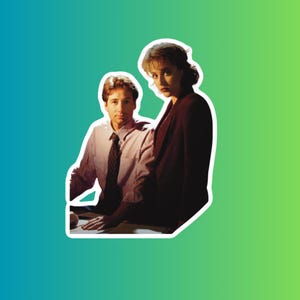 X-Files Sticker | Mulder and Scully | 3 Inch Pop Culture Decal | UFO, Conspiracy, Paranormal Fans
