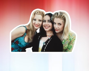 Sticker middelbare schoolreünie Romy en Michele | Filmsticker | Popcultuur uit de jaren 90