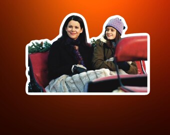 Gilmore Girls Halloween Sticker – 3 Inch Sticker Featuring Rory & Lorelai | Autumn Fall