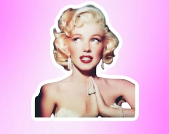 Marilyn Monroe Sticker | Classic actress | Golden age of Hollywood | movie gift