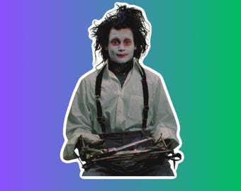 Edward Scissorhands Sticker – Tim Burton, Pop Culture, Movie Lover, Film Sticker, Quirky Art, Vinyl Decal