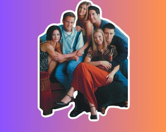 Friends TV Show Sticker – Central Perk, Iconic Quotes, Ross, Rachel, Chandler, Monica, Phoebe, Joey, Pop Culture Vinyl Decal