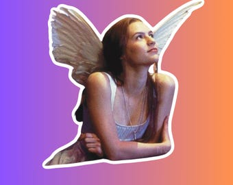 Romeo + Juliet 1996 Movie Sticker – Iconic Film Art, Shakespeare Modern Twist, Claire Danes & Leonardo DiCaprio, Vintage 90s Aesthetic, Pop