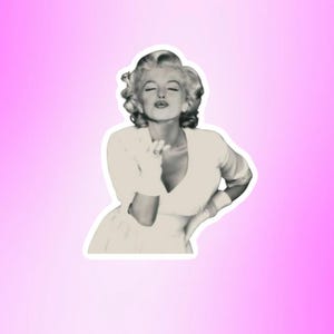 Marilyn Monroe Sticker | Classic actress | Golden age of Hollywood | movie gift